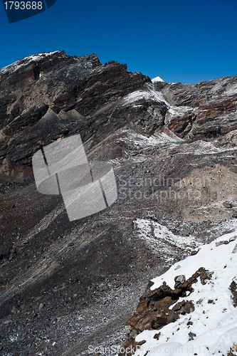 Image of Mountain range view from Renjo pass in Himalayas