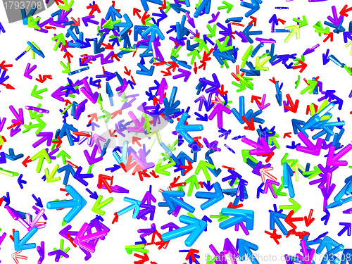 Image of Chaos: colorful arrows with random direction