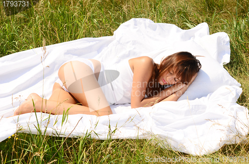 Image of sleeping woman