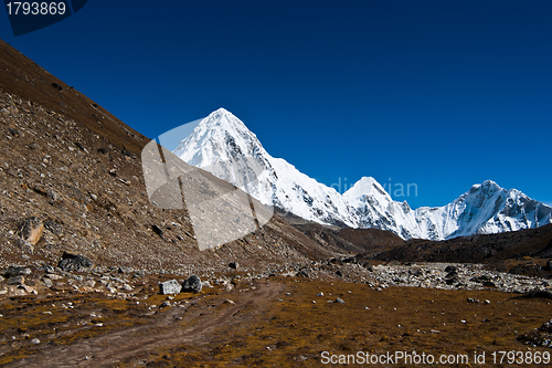 Image of Pumori Peak in Himalaya mountains