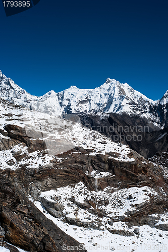 Image of Mountain range view from Renjo pass in Himalaya