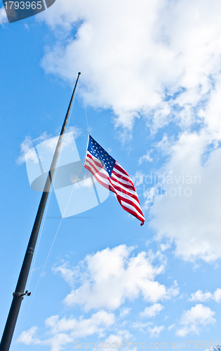 Image of Half staff American flag