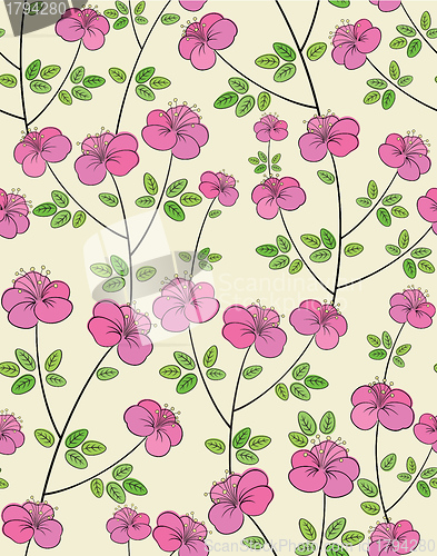 Image of Seamless flower pattern