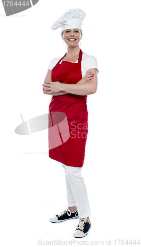 Image of Full length portrait of pretty female cook