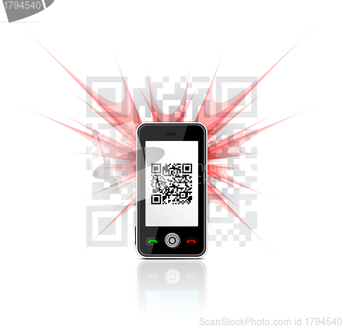 Image of Phone scanned QR code