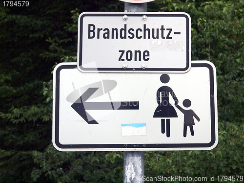 Image of Pedestrian area sign