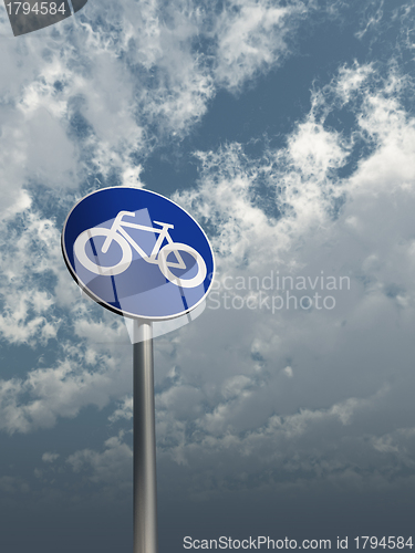 Image of roadsign bicycle