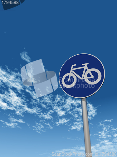 Image of roadsign bicycle