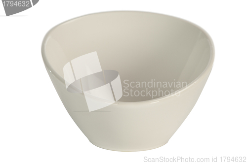 Image of white modern bowl isolated