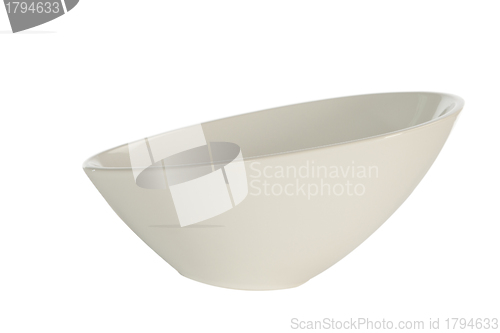 Image of white modern bowl isolated