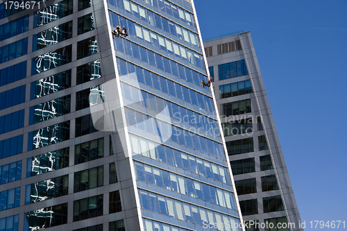 Image of Skyscrapers cleaning