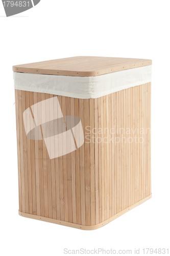 Image of laundry basket made of bamboo