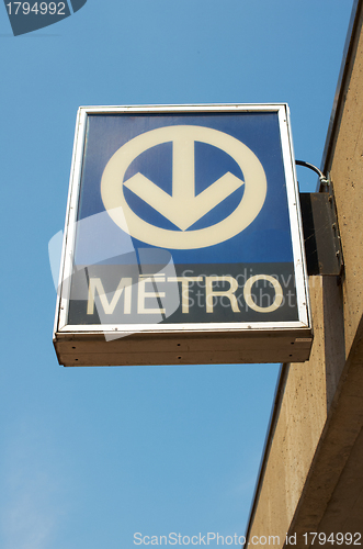 Image of metro sign