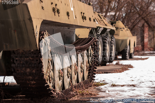 Image of Old war machine outdoors