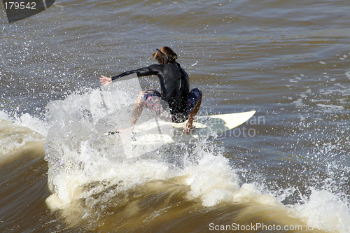 Image of Surfer at Pismo beach, California