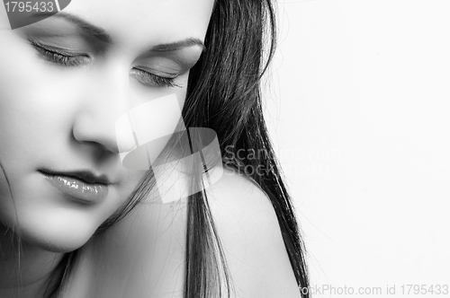 Image of Closeup photo of a young woman