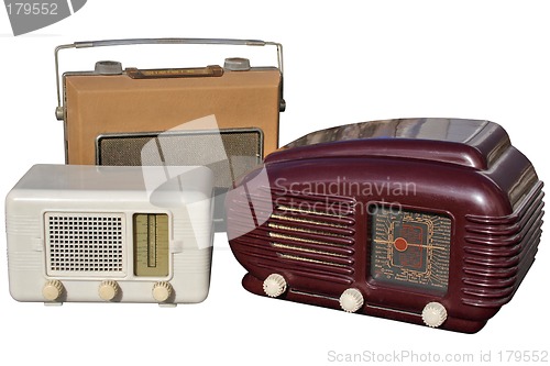 Image of Trio of old radio sets