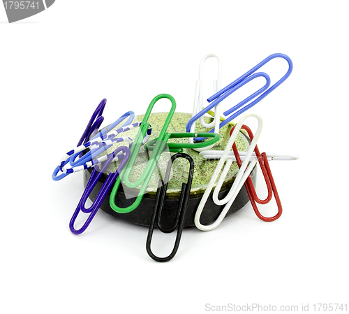 Image of Paper clips and magnet