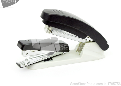 Image of Two staplers.