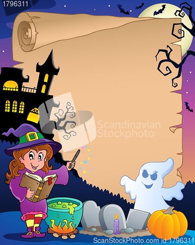 Image of Scene with Halloween parchment 2