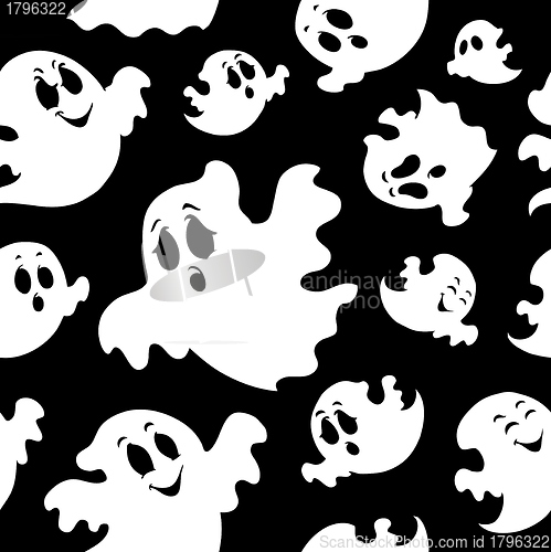 Image of Seamless background with ghosts 1