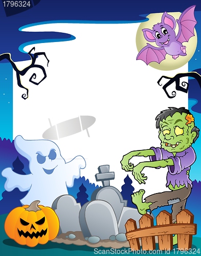 Image of Frame with Halloween topic 7