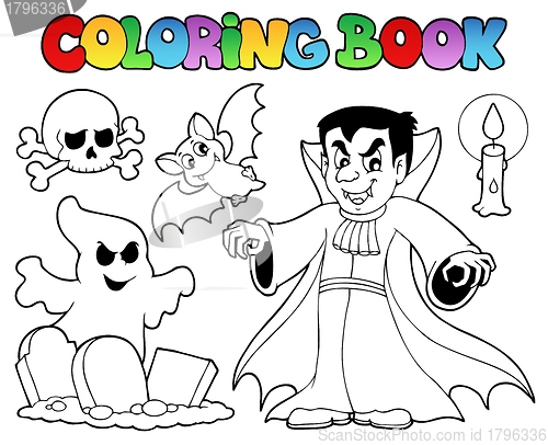 Image of Coloring book Halloween topic 5