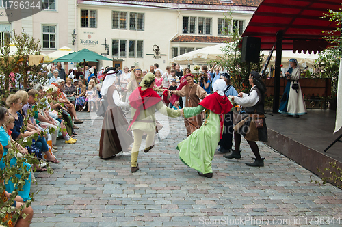 Image of TALLINN, ESTONIA - JULY 8: Celebrating of Days  the Middle Ages 