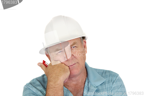 Image of Contemplating Construction Foreman