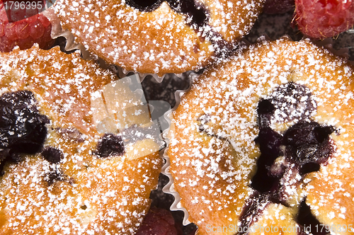 Image of Raspberry cookies with fresh fruits