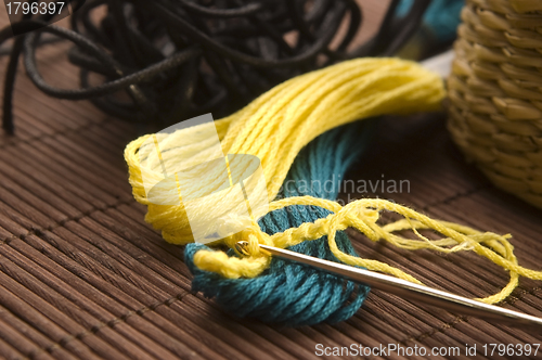 Image of Crochet hook and wool