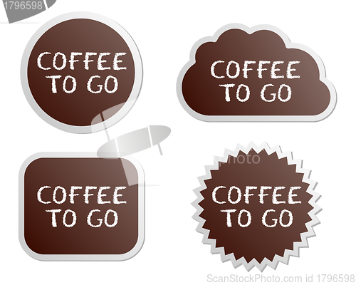 Image of Coffee to go buttons
