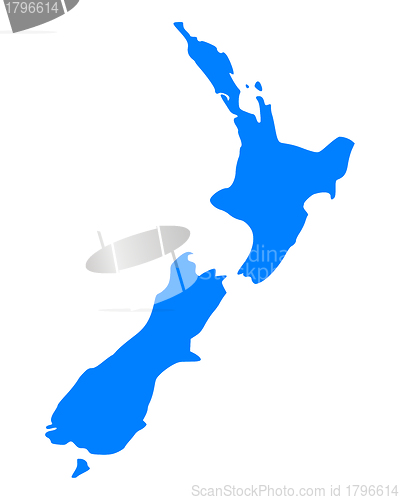 Image of Map of New Zealand