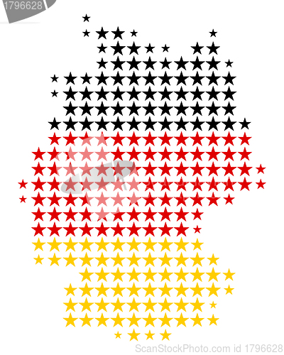Image of Map and flag of Germany