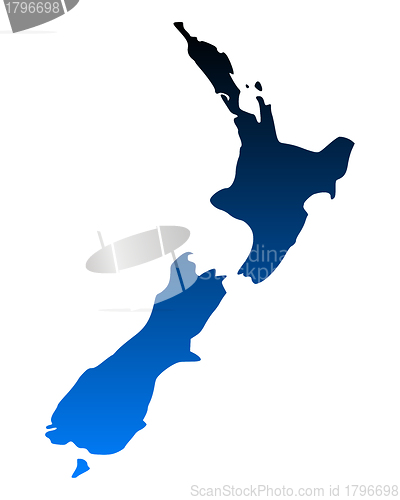 Image of Map of New Zealand
