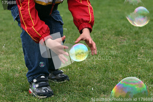 Image of  Boy with bubbles