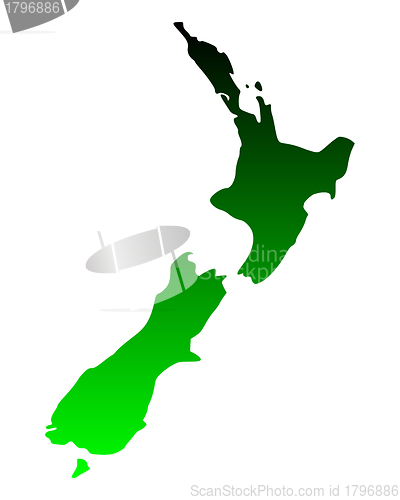 Image of Map of New Zealand