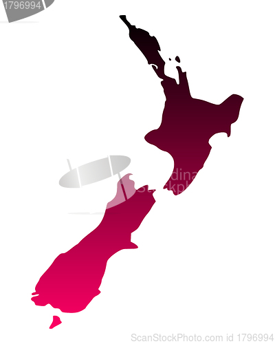 Image of Map of New Zealand