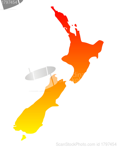 Image of Map of New Zealand