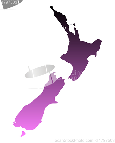 Image of Map of New Zealand