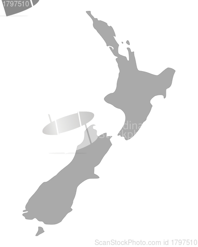 Image of Map of New Zealand