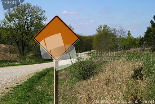 Image of Rural Road Sign - blank