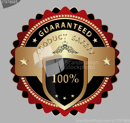 Image of Safe product guarantee label