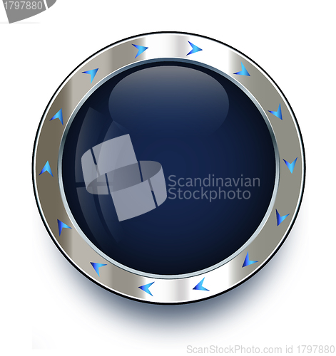 Image of Silver metal designed creative button