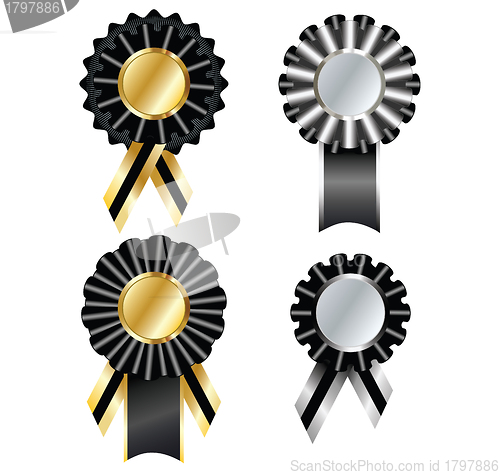 Image of Set of commemorative vector ribbon