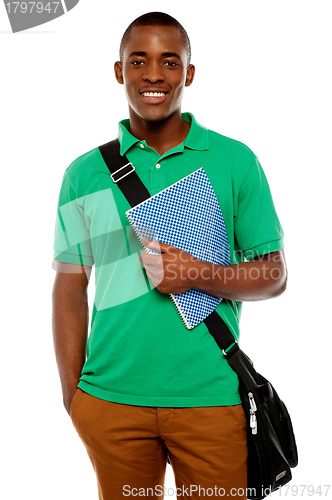 Image of Its study time. Young african student