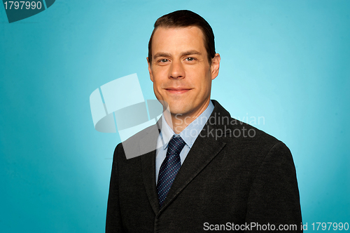 Image of Portrait of smiling young businessman