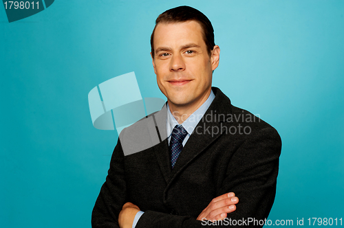 Image of Portrait of attractive handsome businessman