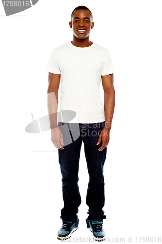 Image of Full length portrait of casual adult man