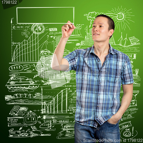 Image of Business Man Writing Something